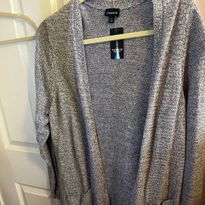 Brand new cardigan grey Merled sweater from Torrid.